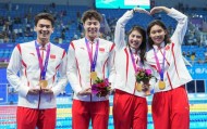 永利平台-男女混合泳中国全主力出战 再破亚运纪录夺冠